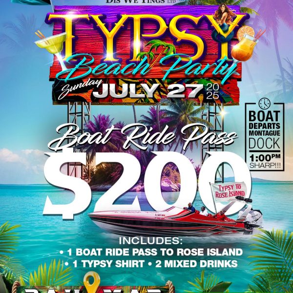 Rose Island Boat Ride Pass with Drinks & Typsy Shirt